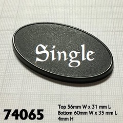 74065(s) Oval Gaming Base, 60mm x 35mm (1)